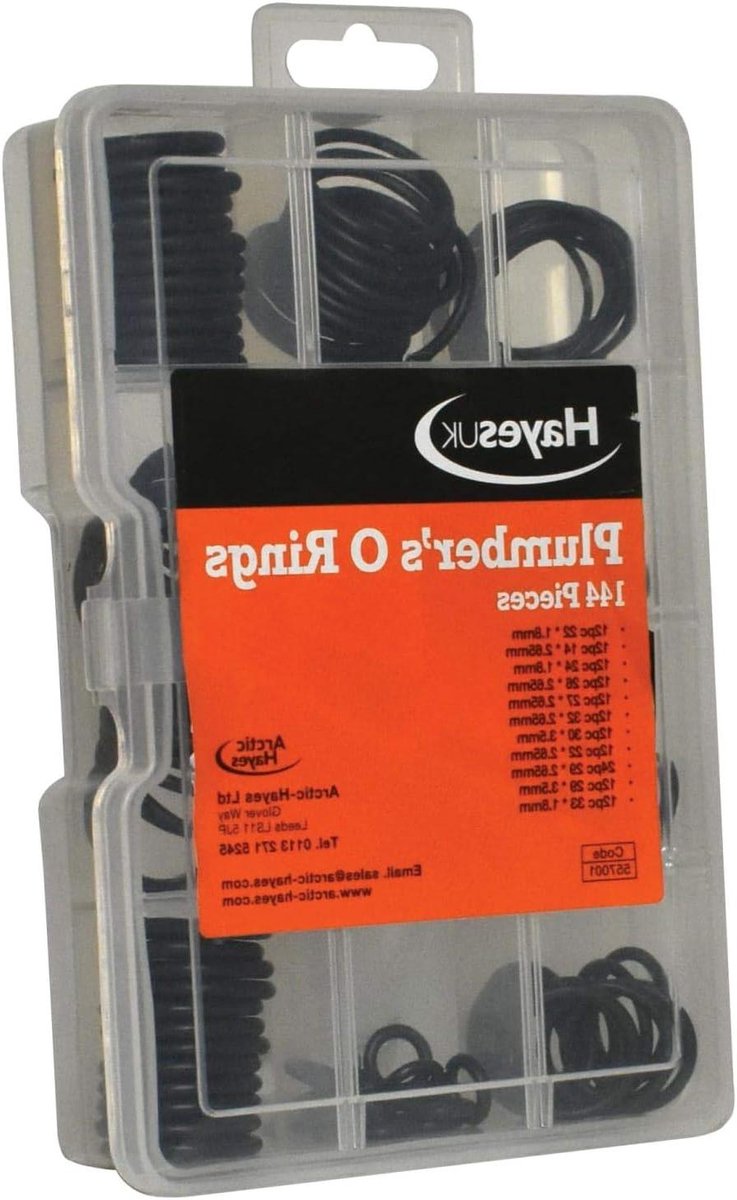Loodgieters O Ring Kit - Rubberen Afdichtingen - Sanitaire Reparatie - 144 Delige Set - Diverse Maten - Zwart