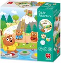 Doos van het bordspel 'Bear Adventure' met berenfiguren, een berg en bos. Tekst: 'Bear Adventure'.