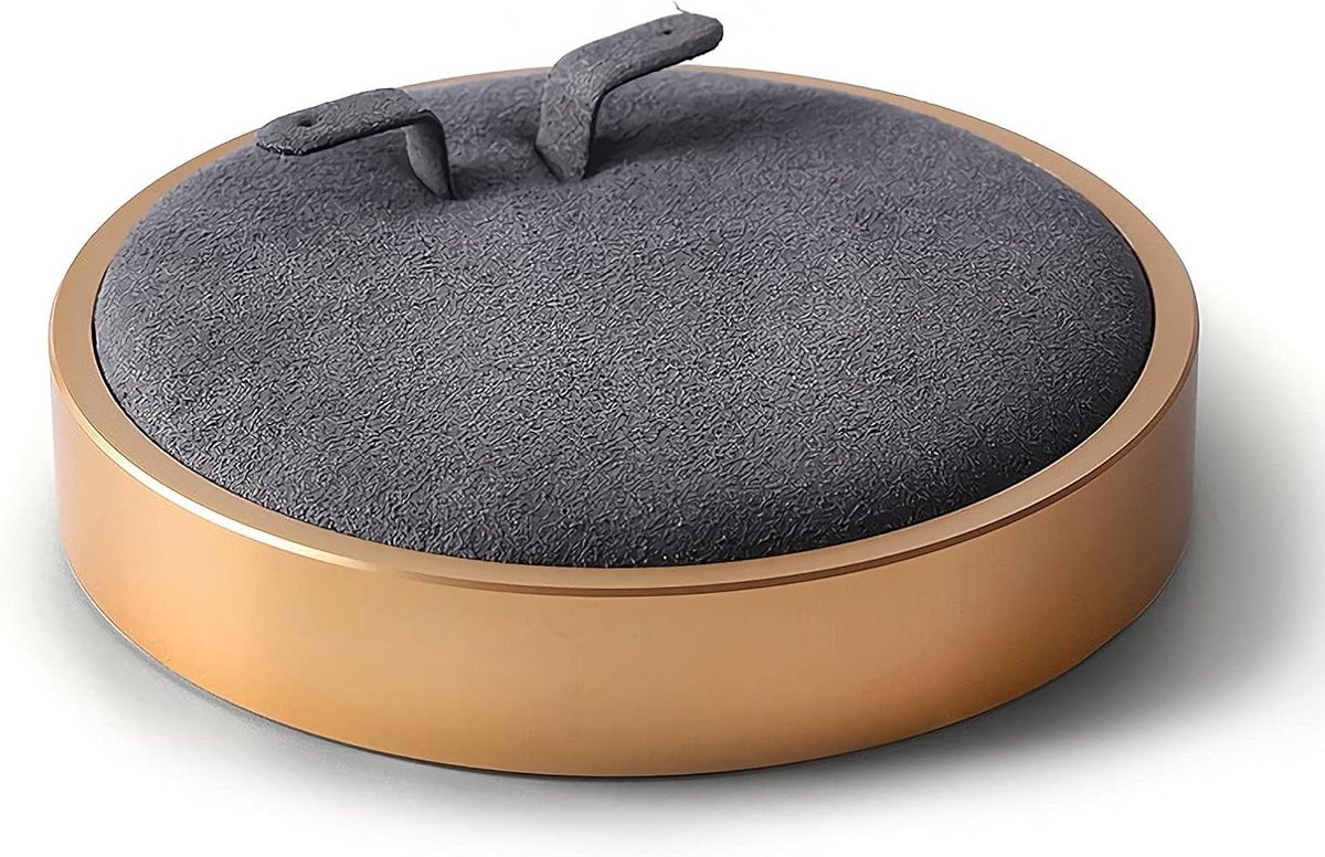 Sieradenrek - Oorbelhouder - Sieraden Presenteren - Stabiele Metalen Basis - 10 cm Diameter - Zwart