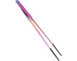 Voedertang - Aquarium pincet - Reptielen voeren - Antislip siliconen kop - 27 cm - Zwart
