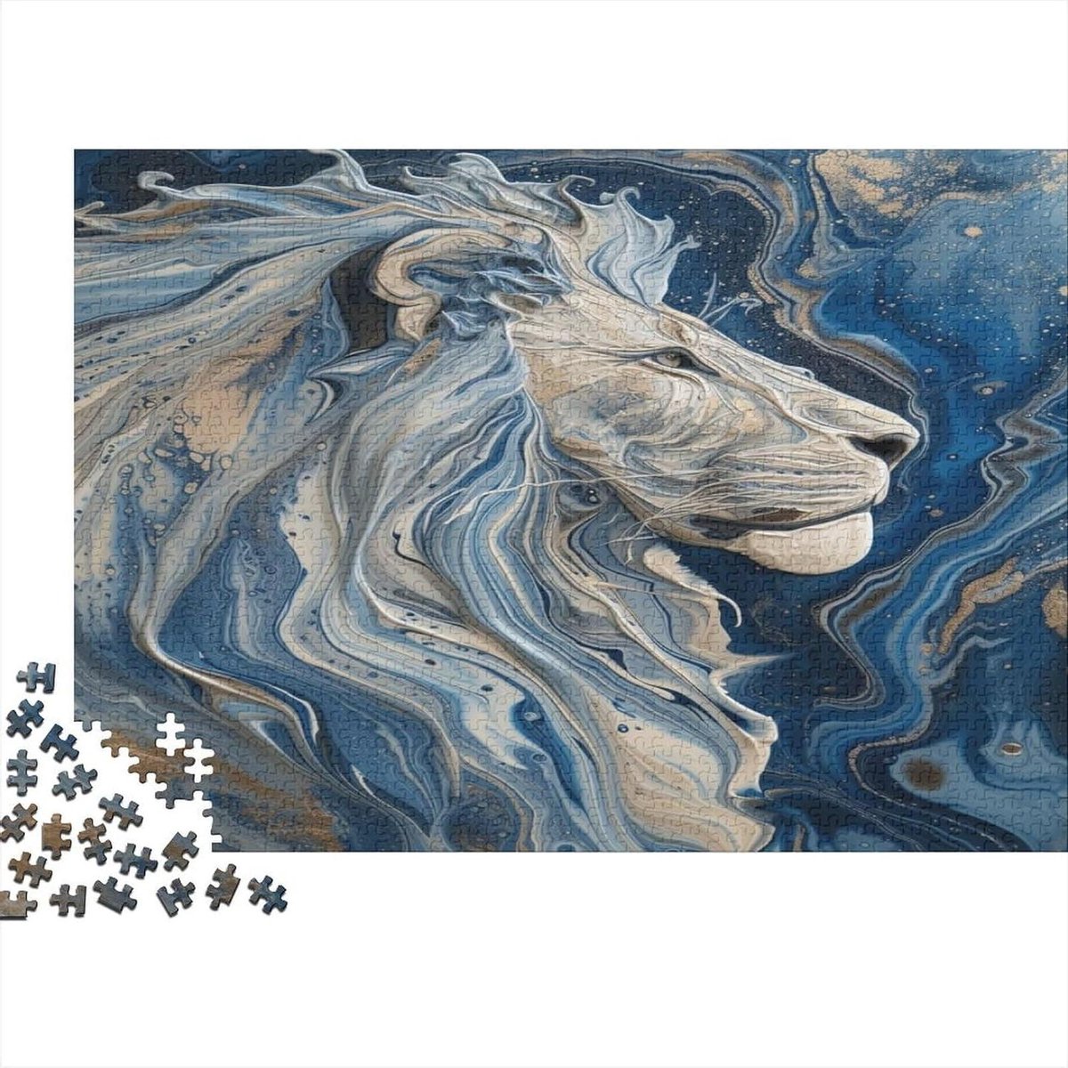 Kunst Puzzel - Uitdagende Puzzel - Ontspanning Thuis - Unieke Vormen - 75 x 50 cm - Stijl-7