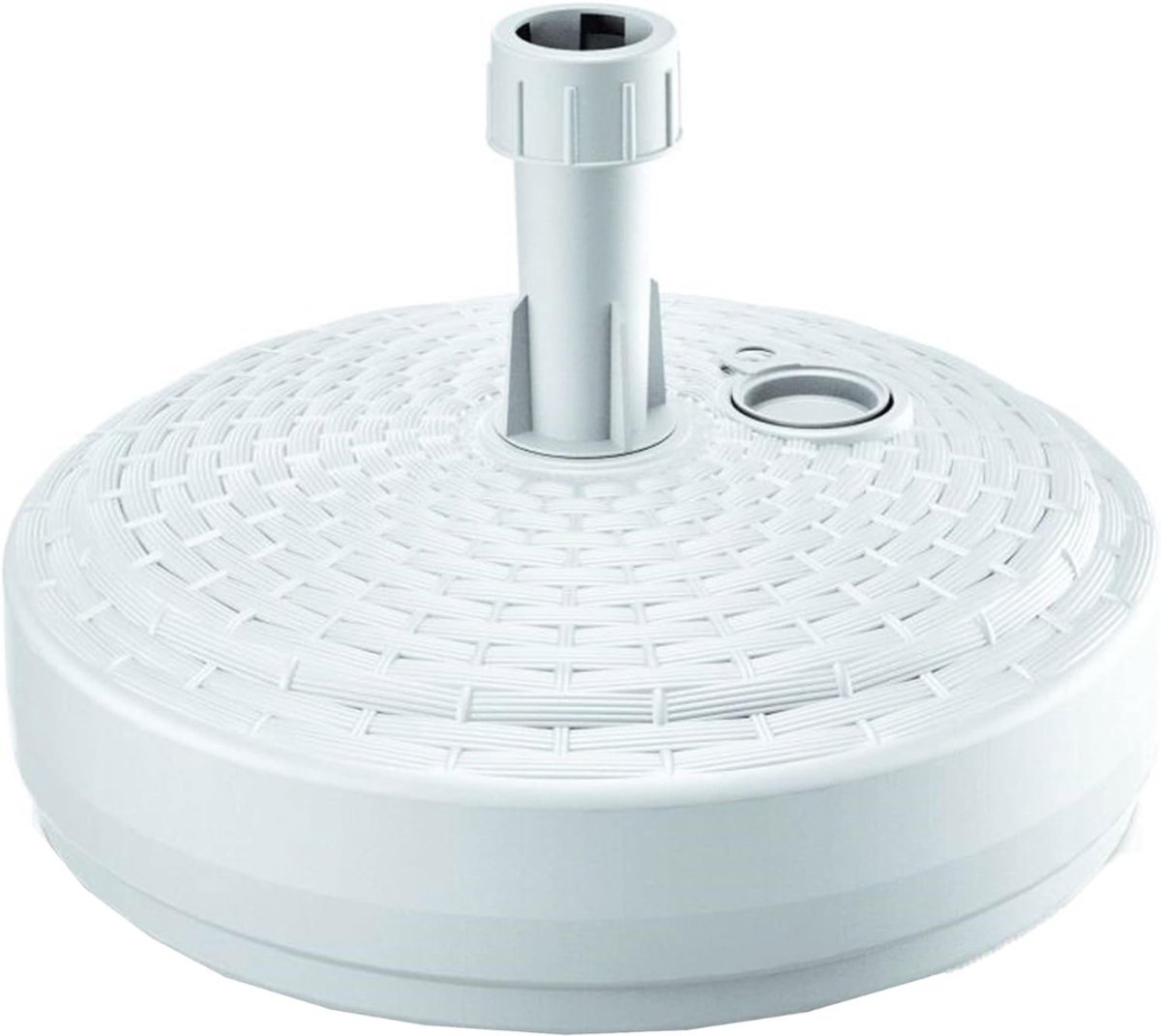 ZMR® Parasolvoet Vulbaar - Parasolvoet - Parasolvoet op Wielen - Wit - 50cm x 50cm x 28cm