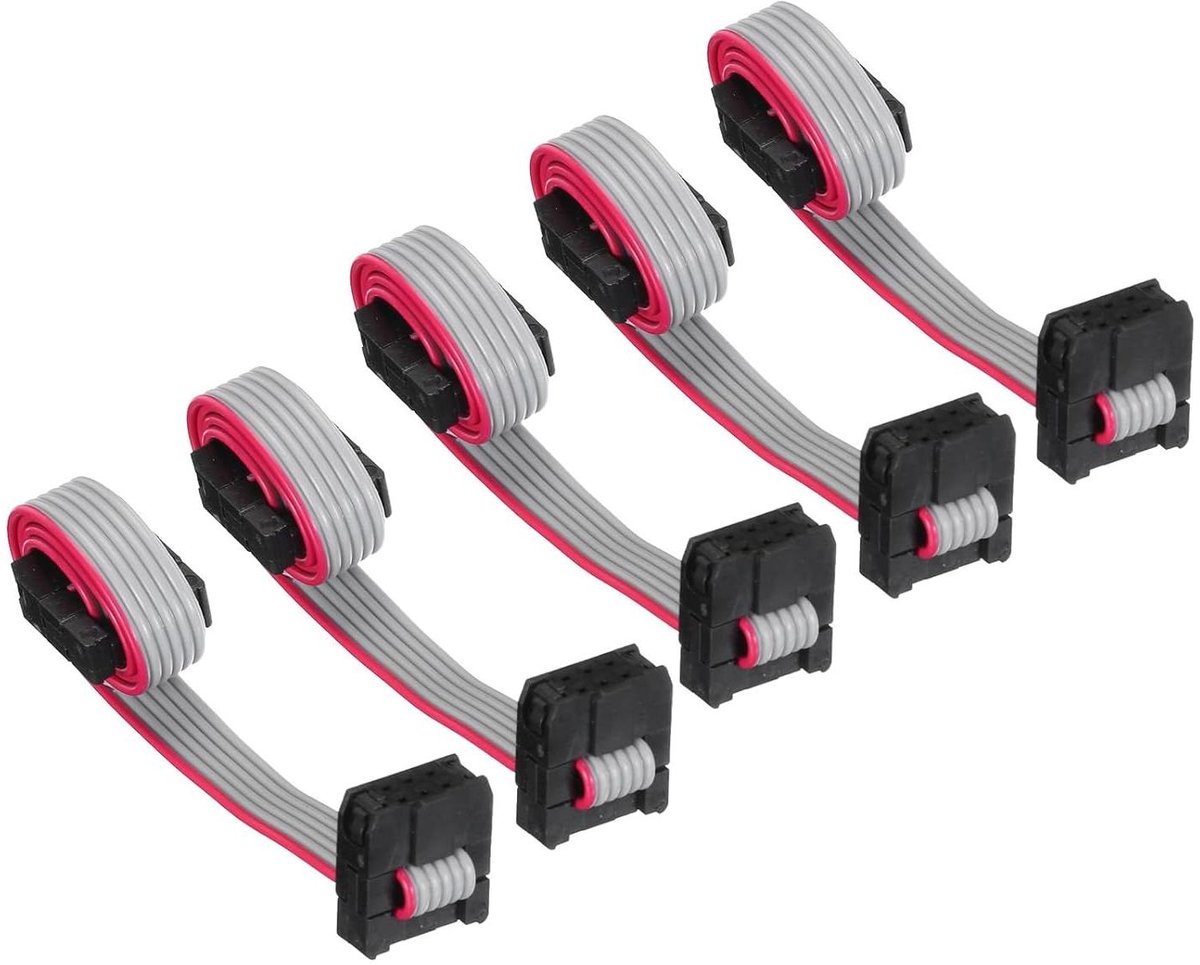 Platte Lintkabel - Datakabel Jumper - Signaaloverdracht - Compact Profiel - 20 cm - Grijs
