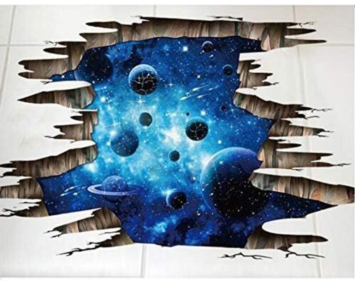 3D kosmische planeten en sterrenstelsels raam- en muurstickers, vloerstickers, plafondstickers en wanddecoraties, geschikt voor woonkamers, slaapkamers, huizen, kinderkamers, babykamers engeschikt voor kinderen, jongens en meisjes.