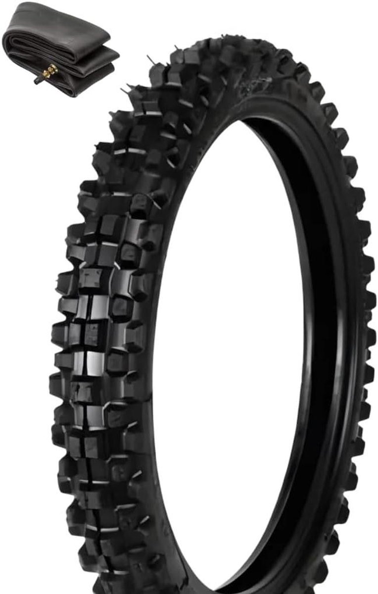 Motorband met binnenband - Mini-cross band - Off-road rijden - Hittebestendig ontwerp - 60/100-14 Inch - Zwart