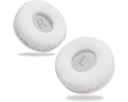 Geschikt voor JBL Tune 510BT 520BT 570BT 660NC 670NC 500BT 450BT 460BT & Live 460NC & JR310BT JR300BT & Junior 320BT & geschikt voor Sony MDR-ZX110 vervangende oorkussens voor hoofdtelefoons, 1 paar oorkussens geschikt voor T500/T510BT/T520BT, wit