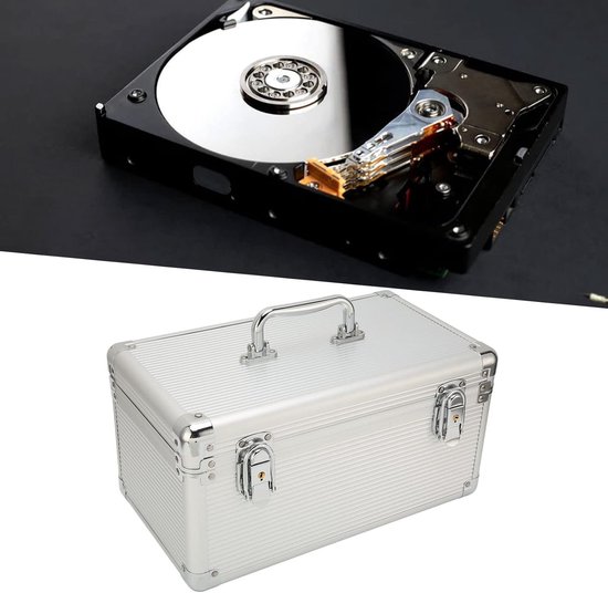 Allecto - Harde-schijfkoffer - 10-bay opslag - Aluminium - Multi-bescherming - Ideale opbergdoos voor 3,5 inch harde schijven - Geschikt voor... van Merkloos — afbeelding 2