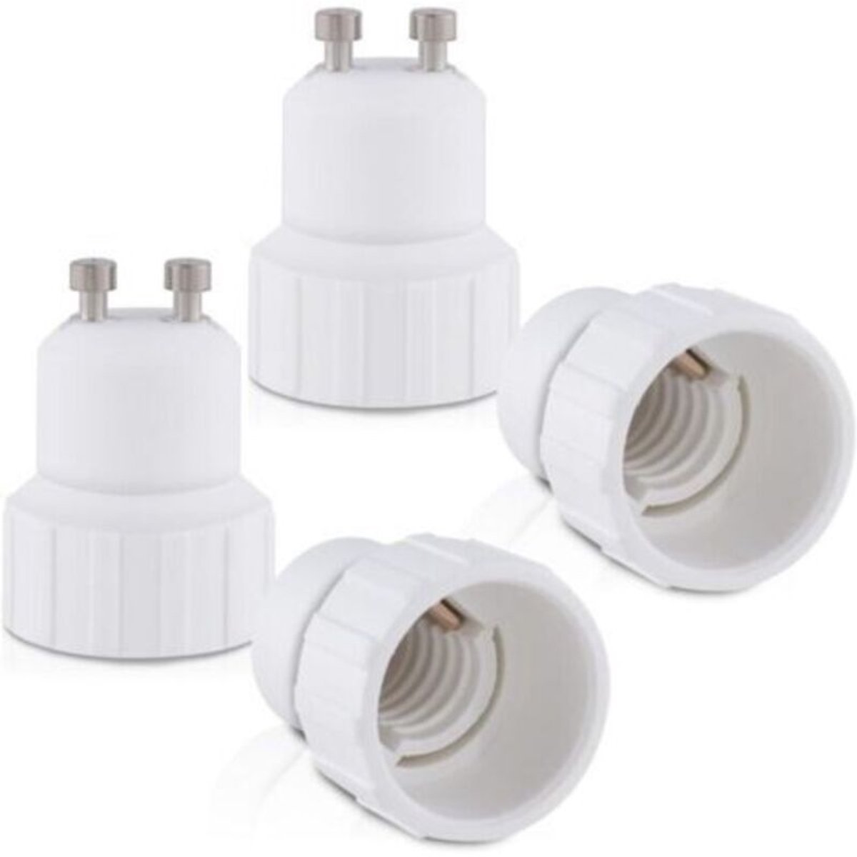 Adaptergeschikt voor 4 lamphouders - GU10 naar E14 lamphouderconverter - Bajonetlamphouderadaptergeschikt voor halogeen- en LED-lampen