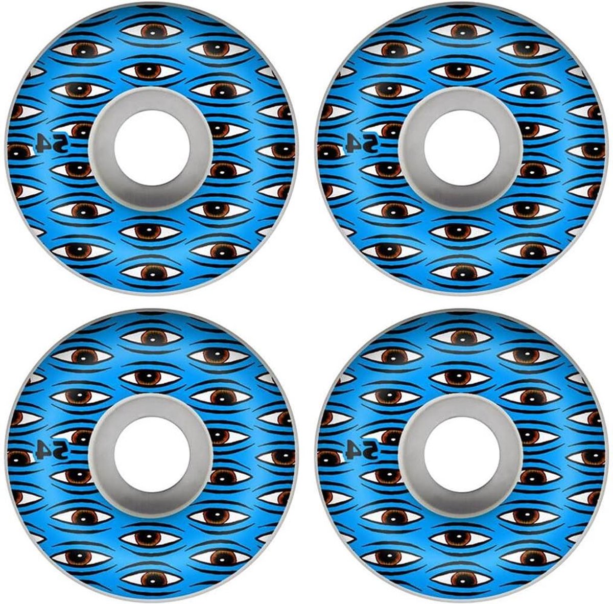 Skateboard Wielen Set van 4 Straat Skaten Volledige Controle 54 mm