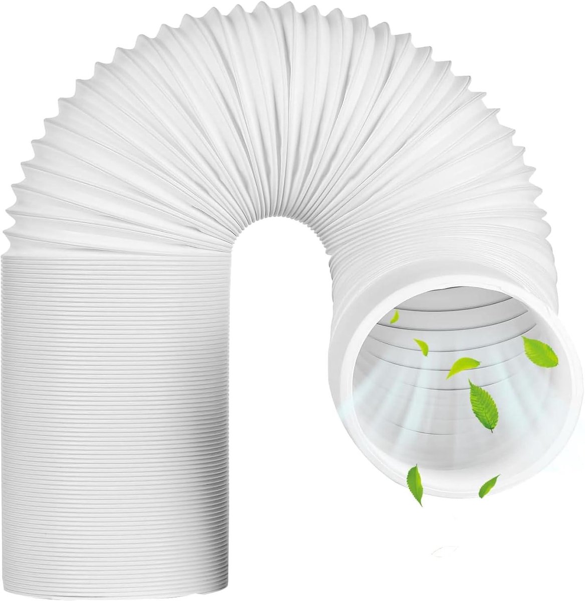Afvoerslang - Ventilatieslang - Lucht Afvoeren - Flexibel Inschuifbaar - 2 meter 150 mm - Zwart