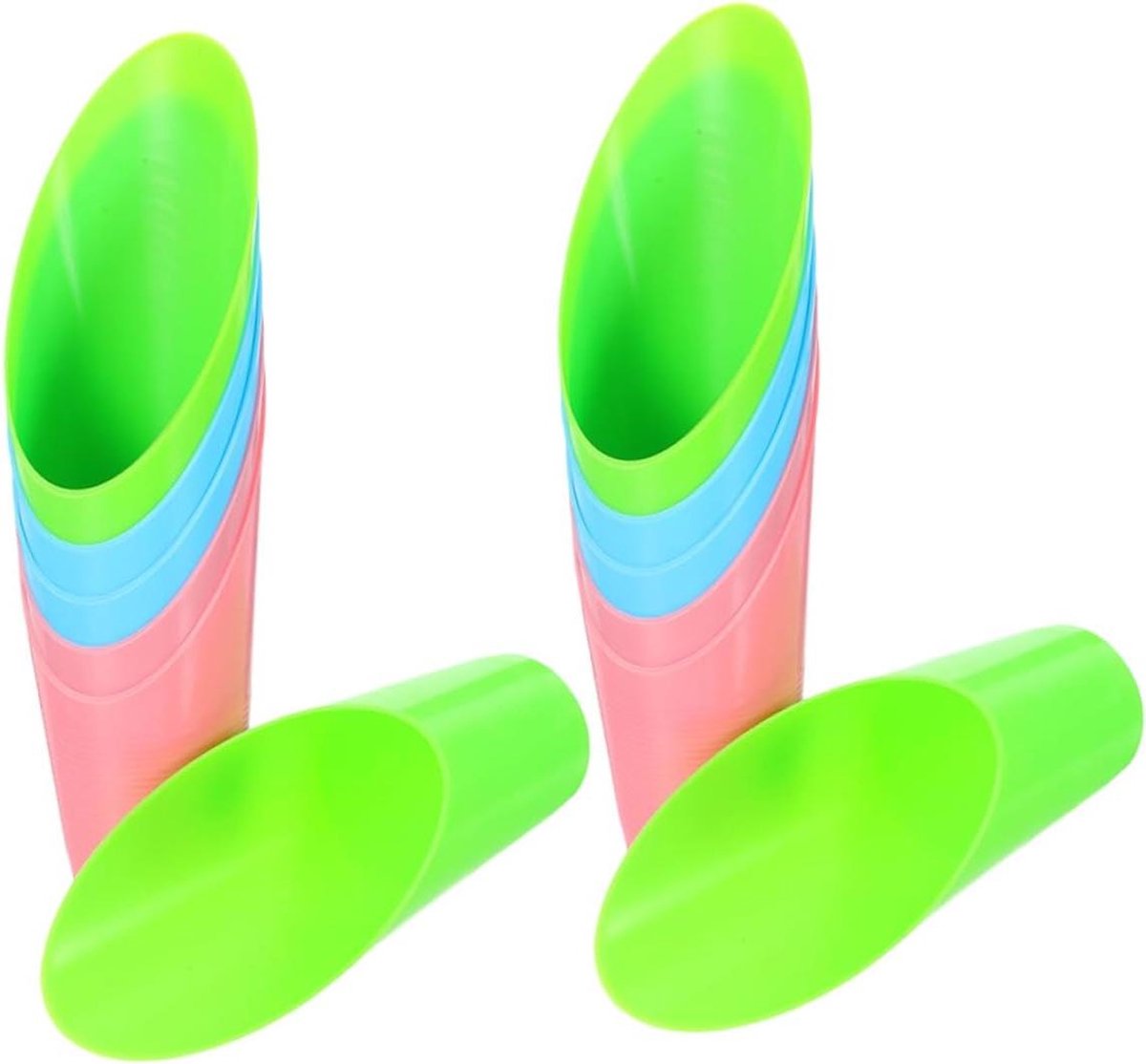 Tuinschepjes Plastic - Potgrondschepjes Miniatuur - Kamerplanten Verzorgen - Set van 12 Stuks - 15.7 cm - Diverse Kleuren