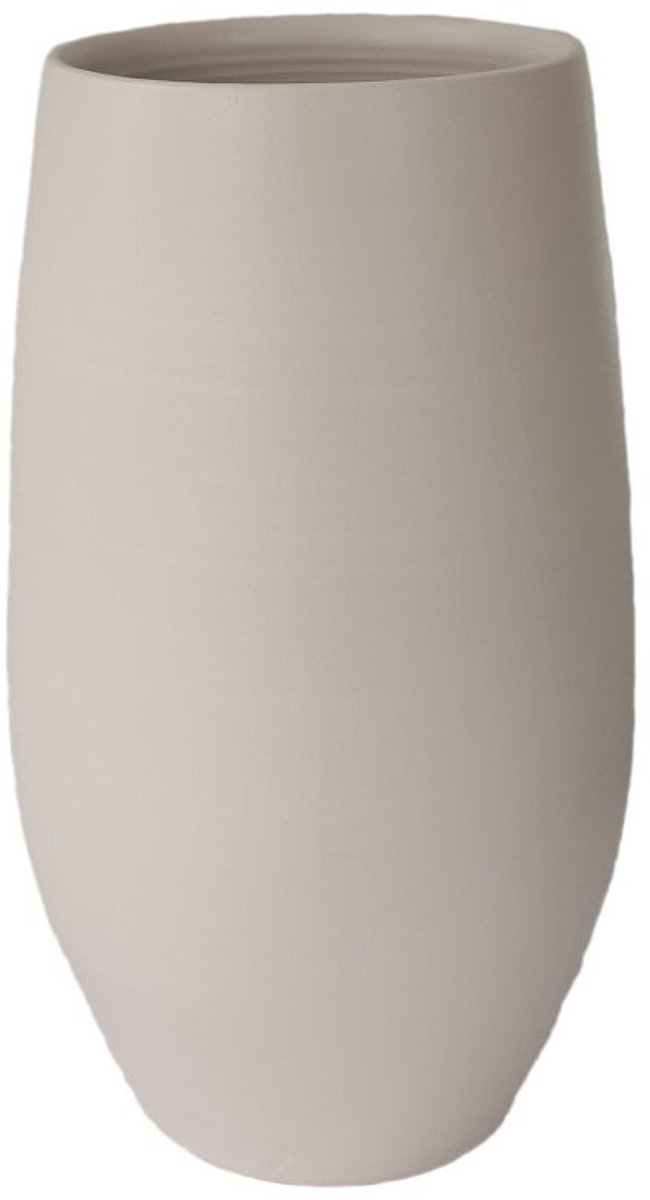 HS Potterie Beige vaas Petra D 23 x wit