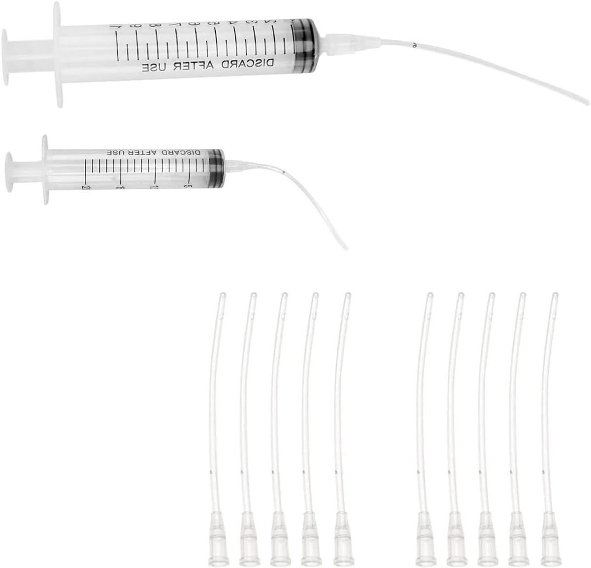 Set van 12 Voederdispensers voor Papegaaien, Pigeons en Sperwer, Inclusief 10 ml en 5 ml, Veilig en Makkelijk Schoon te Maken Plastic Materiaal