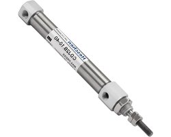 Luchtcilinder - Pneumatische cilinder - Industriële Automatisering - Slank Ontwerp - 10 mm boring 40 mm slag - Zilver