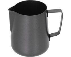 Melkopschuimkan - Opschuimcup Art - Latte Art Maken - Puntige Spuitmond - 600ML - Zwart