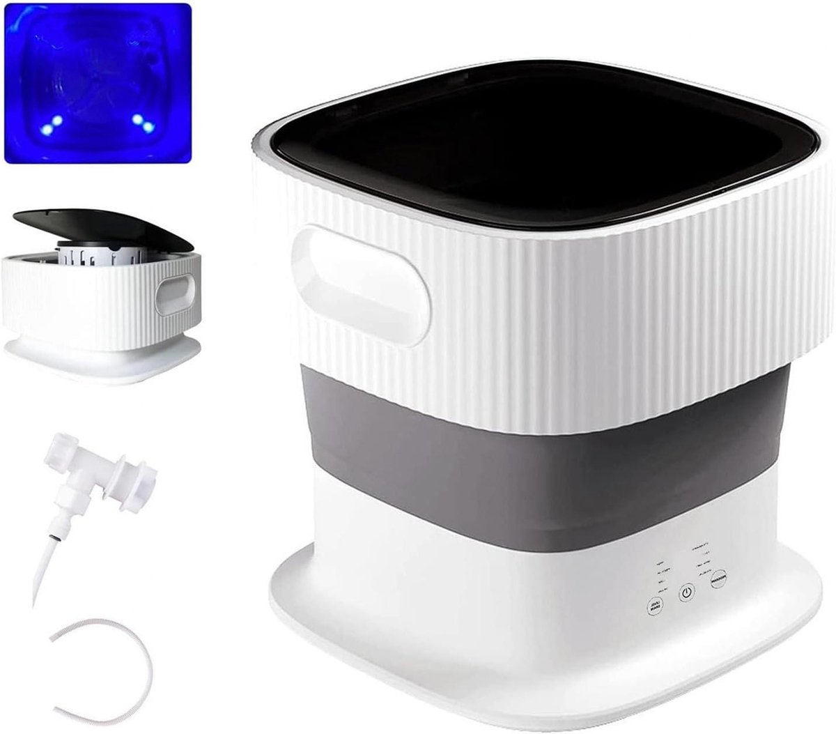 Draagbare Wasmachine Mini Spinner Kleding Reinigen Opvouwbaar Ontwerp 9 Liter Wit
