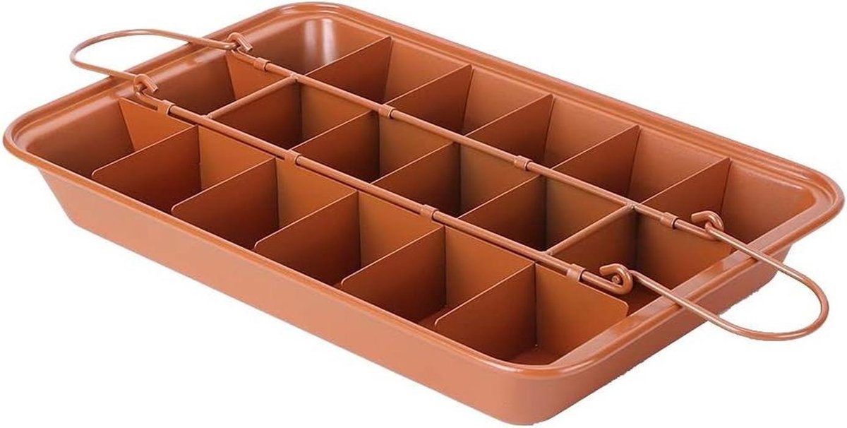 Brownie Bakplaat - Taartvorm Lade - Thuis Bakken - Gelijkmatige Warmte - 32 cm - Zilver