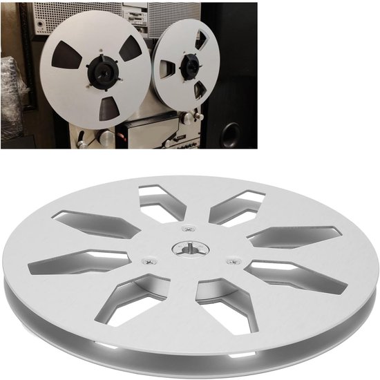 Lege Spoel Tape - Opname Spoel Reel Spoel - Geluid Verbeteren - 8-Gats Ontwerp - 7 Inch Diameter - Zilver — afbeelding 2
