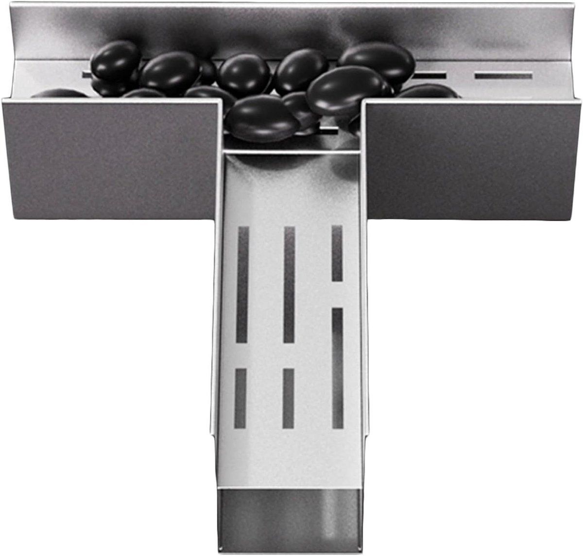 Doucheafvoergoot RVS - Lineaire afvoer - Buitenruimte waterpas - Gladde afwerking - 25x11.5x6.5 cm - Zilver