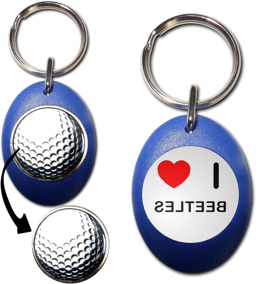 Golfbal Marker - Sleutelhanger Accessoire - Golfen op de baan - Magnetisch Ontwerp - 25mm Diameter - Blauw