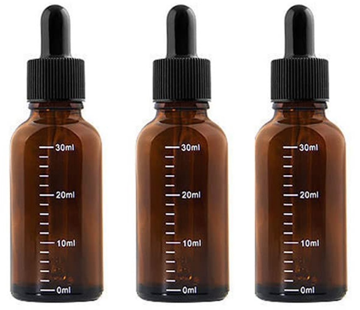 Dailygoods- Druppelfles 30 ml - Druppelflesje - Pipet - Refillbaar - Glas - Reizen - Drupp
