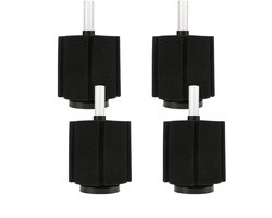 Dailygoods- Aquarium Sponsfilters Set van 4 - Nano-biologische Filters - Veilig voor Kleine Vissen - Eenvoudige Installatie - Stressvrije Omgeving - Geschikt tot 60 Liter - Aquariumfilter