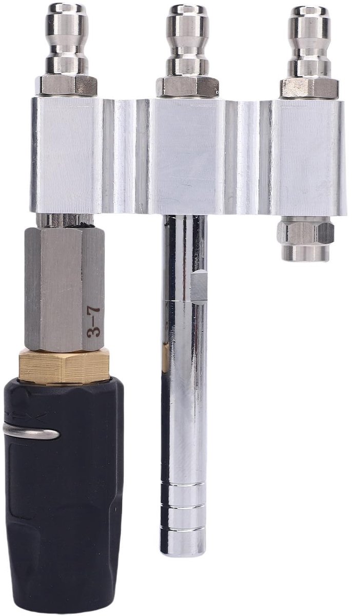 Dailygoods- Softwash Spuitmond - Verstelbare Sprayhoek 0-60 Graden - 3-in-1 Spuitmondjes Set - Roestvrij Staal - Krachtige Reiniging tot 50 Voet - Eenvoudig en Efficiënt Gebruik
