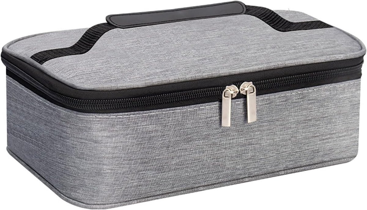 Mini Koeltas voor onderweg - Isolerende Vouwbare Lunchbox voor Rugzak, Thermosac voor Picknick, Werk en School (Grijs)