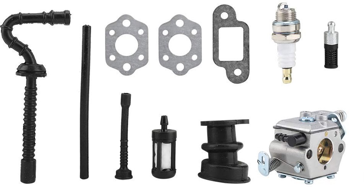 Dailygoods- Carburateur Kit Hoogwaardig Metaal - Inlaatspruitstuk - Brandstoflijn - Luchtfilter - Pakkingen - Compatibel met MS210/MS230/MS250 - Motoronderdelen