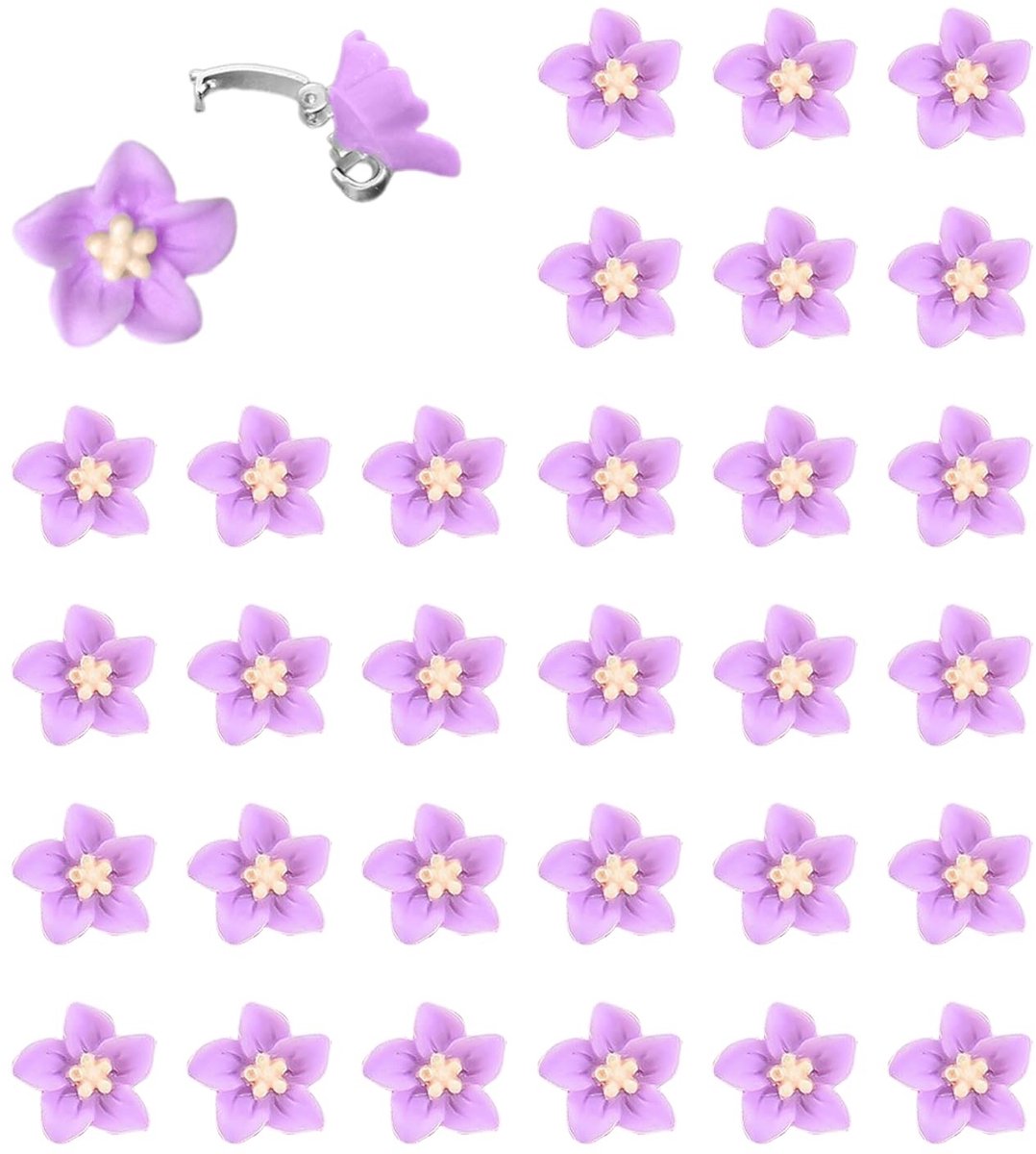 30 stuks paarse leliebloem haarspelden voor dames en meisjes