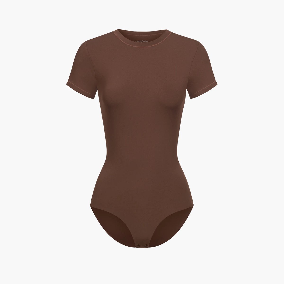 cfab Bodysuit met ronde hals, bruin - Corrigerende Body - Naadlos - corrigerend ondergoed dames