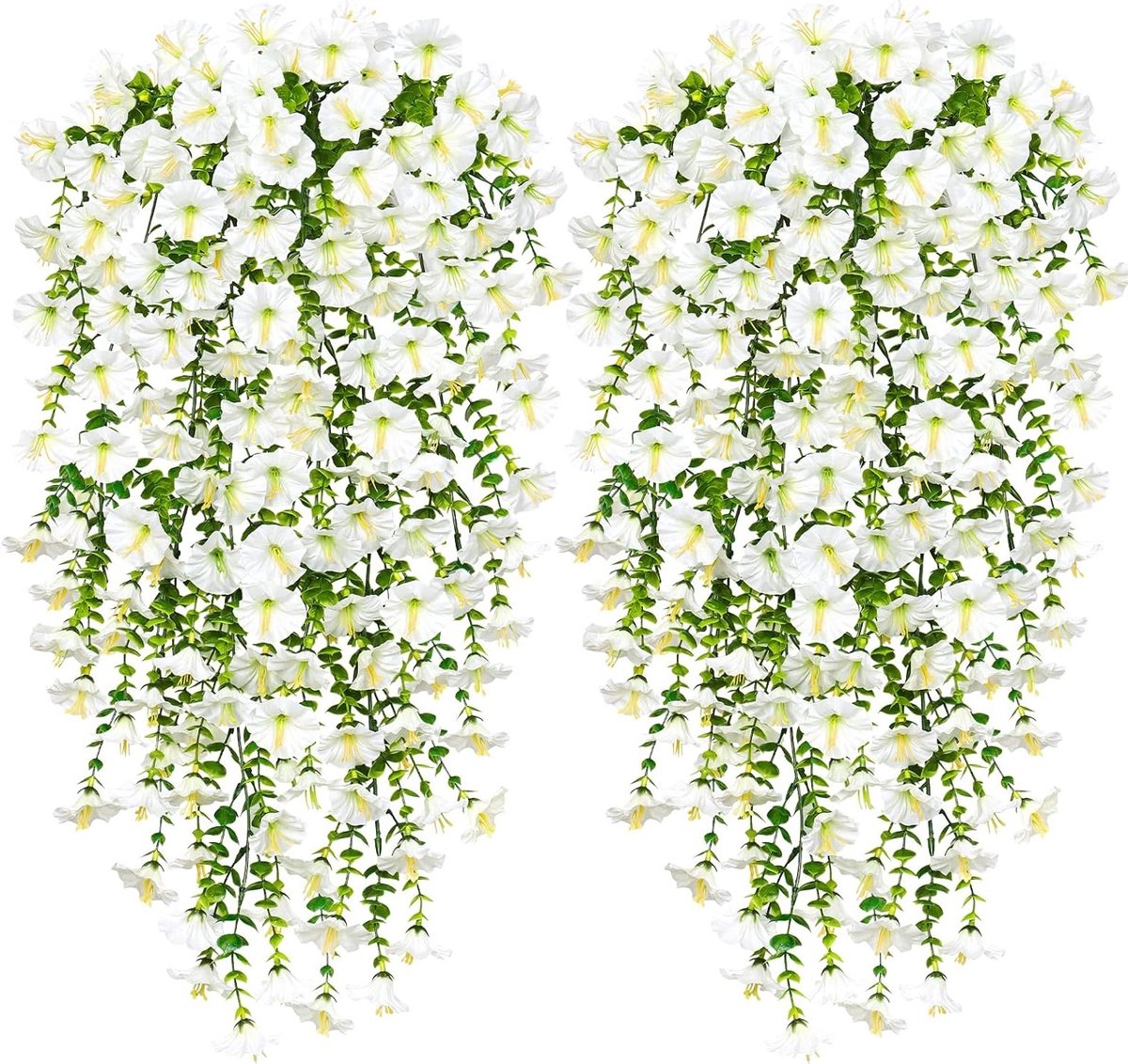 2 Stuks Kunstmatige Hangende Rozen en Wisteria - UV Bestendige Nepplanten voor Bruiloft, Tuin en Huisdecoratie
