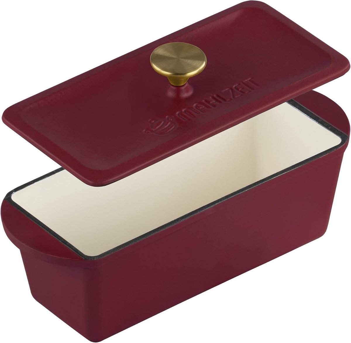 Gietijzeren braadpan - Stoofpan emaille - Langzaam garen - Hitte regulerend - 3 liter - Donkerrood