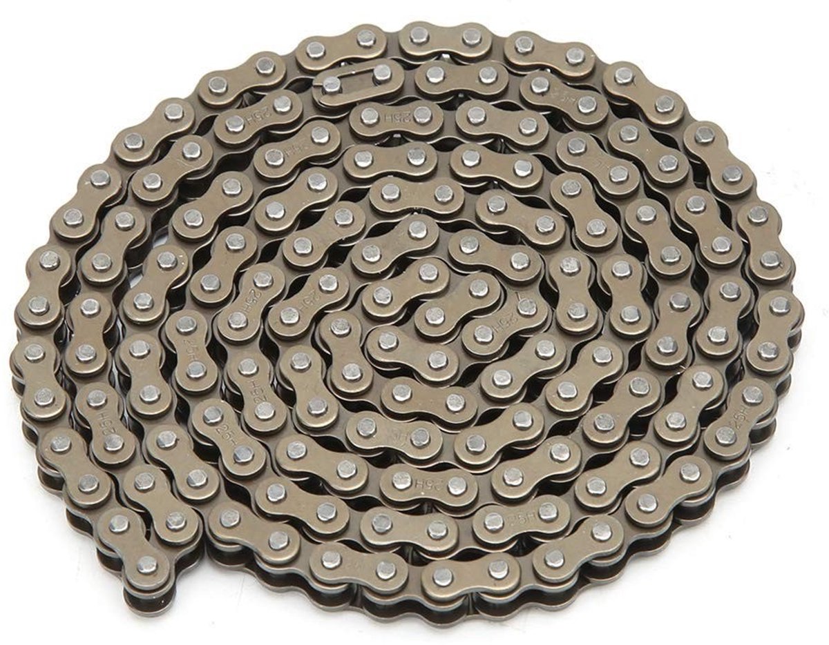 Dailygoods- Roller Chain 49 cm - 25H - 158 Links - Roestvrij Staal - Geschikt voor Mini Quad ATV/Scooter - Schokbestendig - Motorcycle Chain