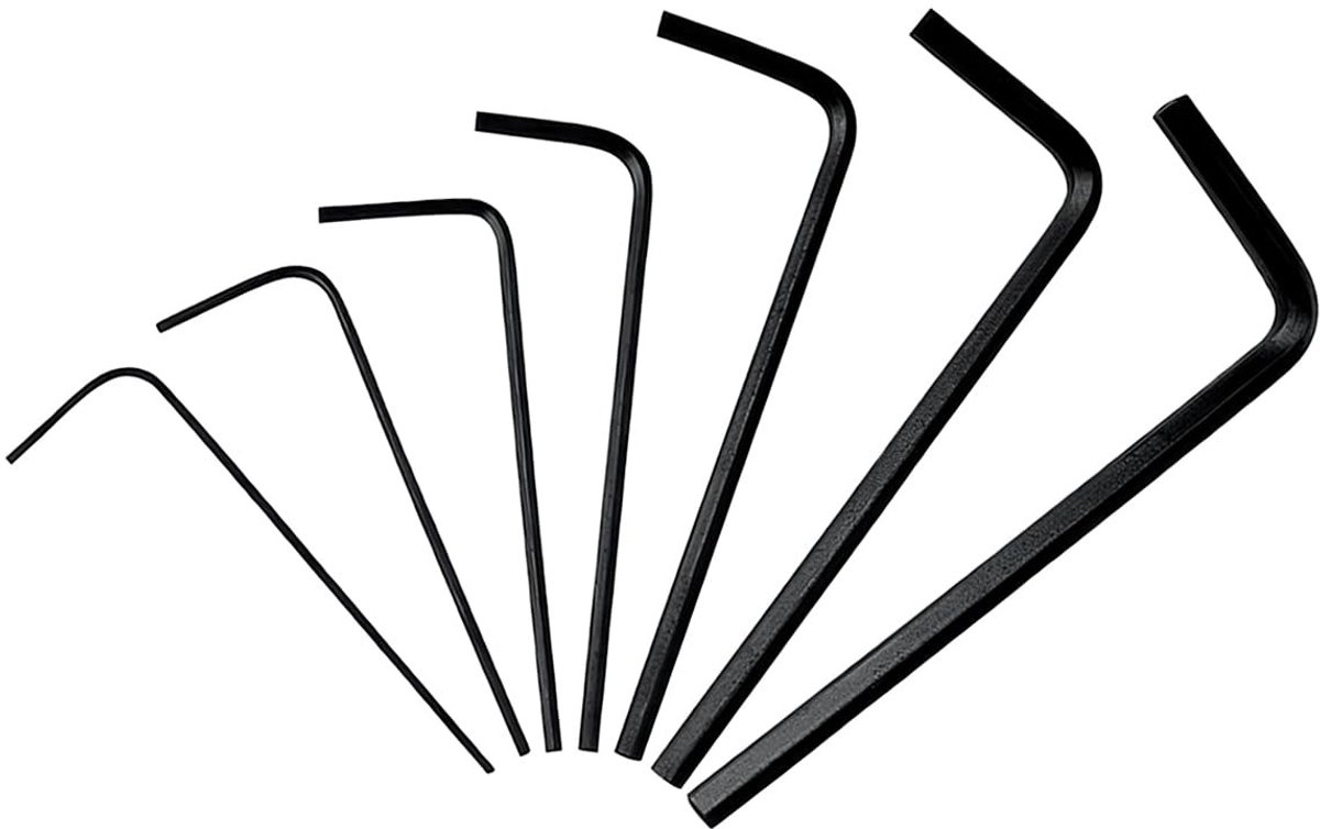 Dailygoods- Inbussleutelset 7 Stuks - Mini Zeshoekige Sleutels - Koolstofstaal - Voor Fiets Reparatie - Meubels Installeren - Lange Korte Armen - Inbussleutels