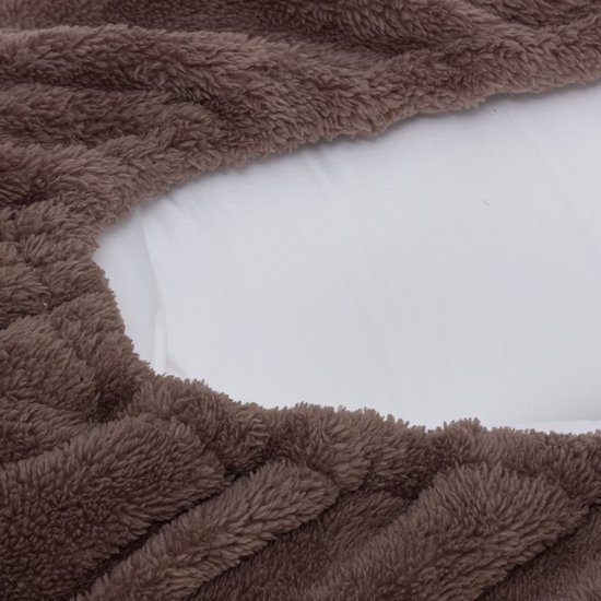 Snoozzz Relax hoes voor voedingskussen zwangerschapskussen - extra zachte teddy - Espresso van Merkloos — afbeelding 3