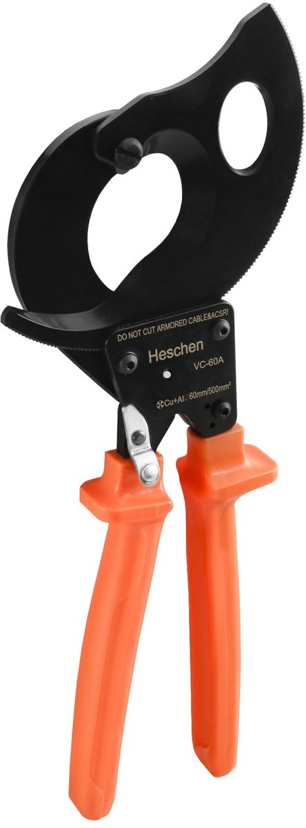 Dailygoods - Ratchet Cable Cutter - 60mm kabelsnijders - Handgereedschap voor elektrische klussen - 320 mm - Professioneel gereedschap - Ideaal voor k...