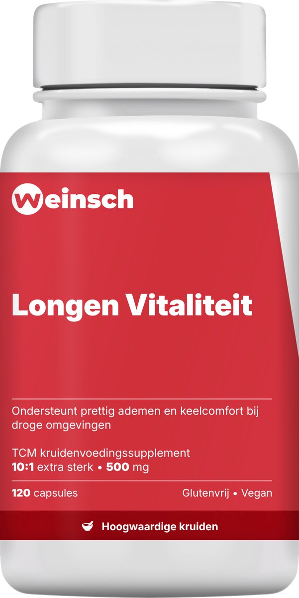 Weinsch Longen Vitaliteit (Bai He Gu Jin Pian) | 10:1 extra sterk | 500mg | 120