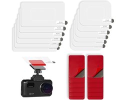 Zelfklevende Pads voor Dashcam – 12 Stuks met Antistatische Film, Dubbelzijdige Plakpads voor Voorruit en Dashboard, Ideaal voor Vervanging en Nieuwe Bevestiging