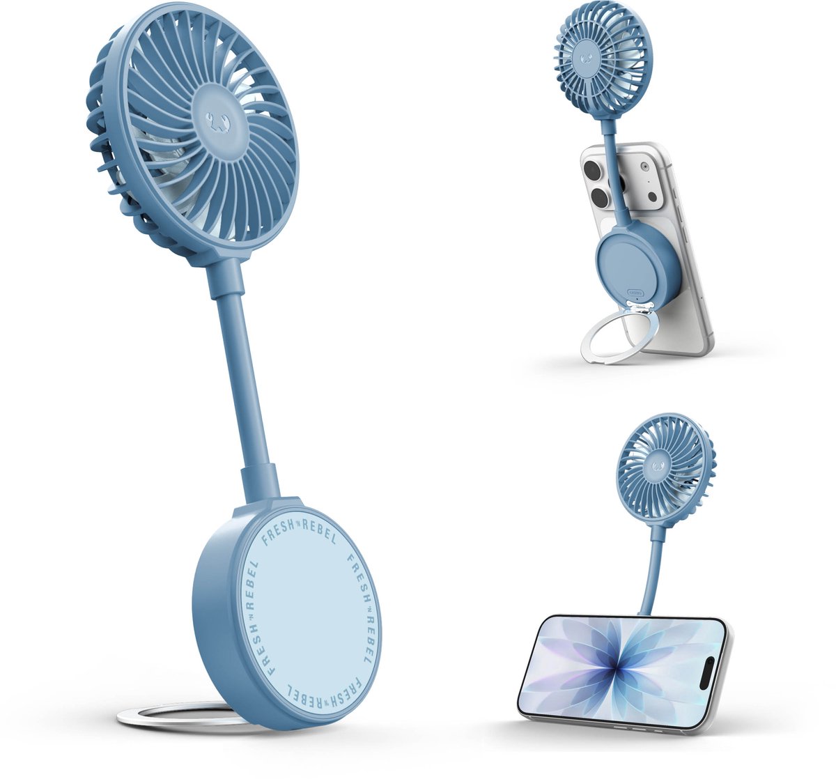 Fresh 'n Rebel Magnetic Fan - Bubbly Blue