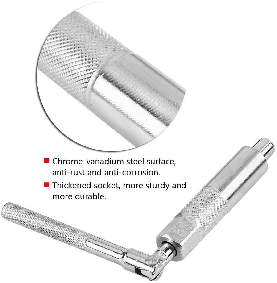 Dailygoods- Dopsleutelsleutel 100% gloednieuw - Schokdemper Sleutel - Anti-slip Handgreep - Chroom-vanadium Staal - Stevige Socket - 270mm Lengte
