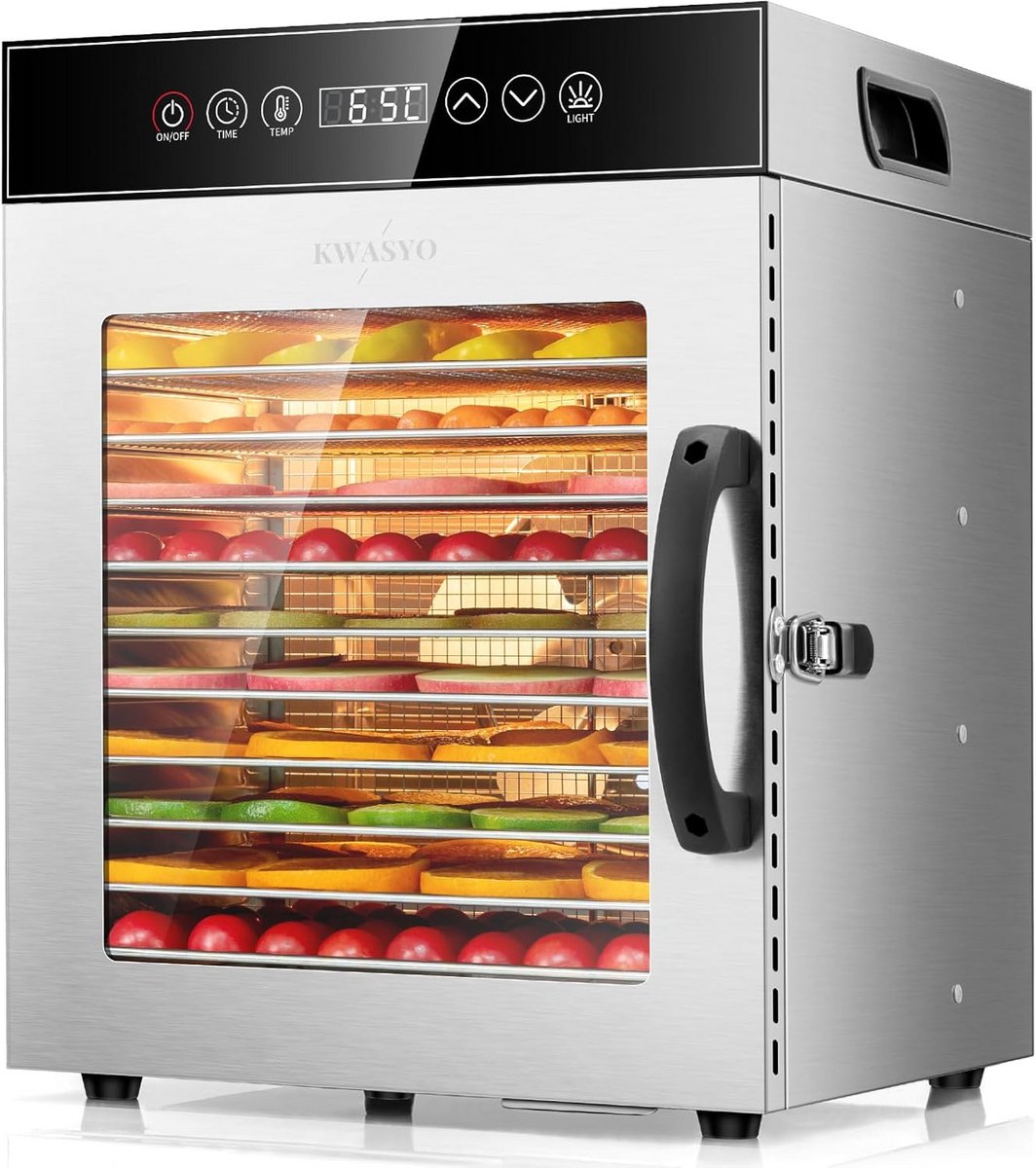 Droogautomaat 12 lagen - voor gedroogd fruit, vlees, kruiden en jerky