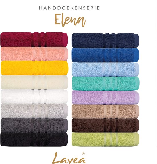 Lavea® Set van 4 Badmatten 50x80 cm Zacht en Absorberend – 100% Katoen, Wasbare Badkamermatten – Ideaal als Douche- of Badmat - Dolfijnblauw