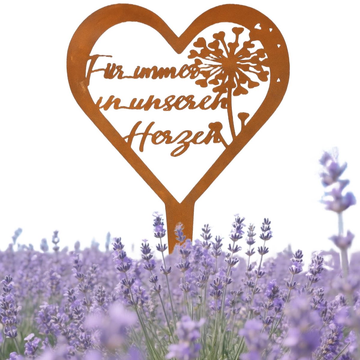 Dailygoods - Hartvormige Grafdecoratie van Metaal, Weerbestendig