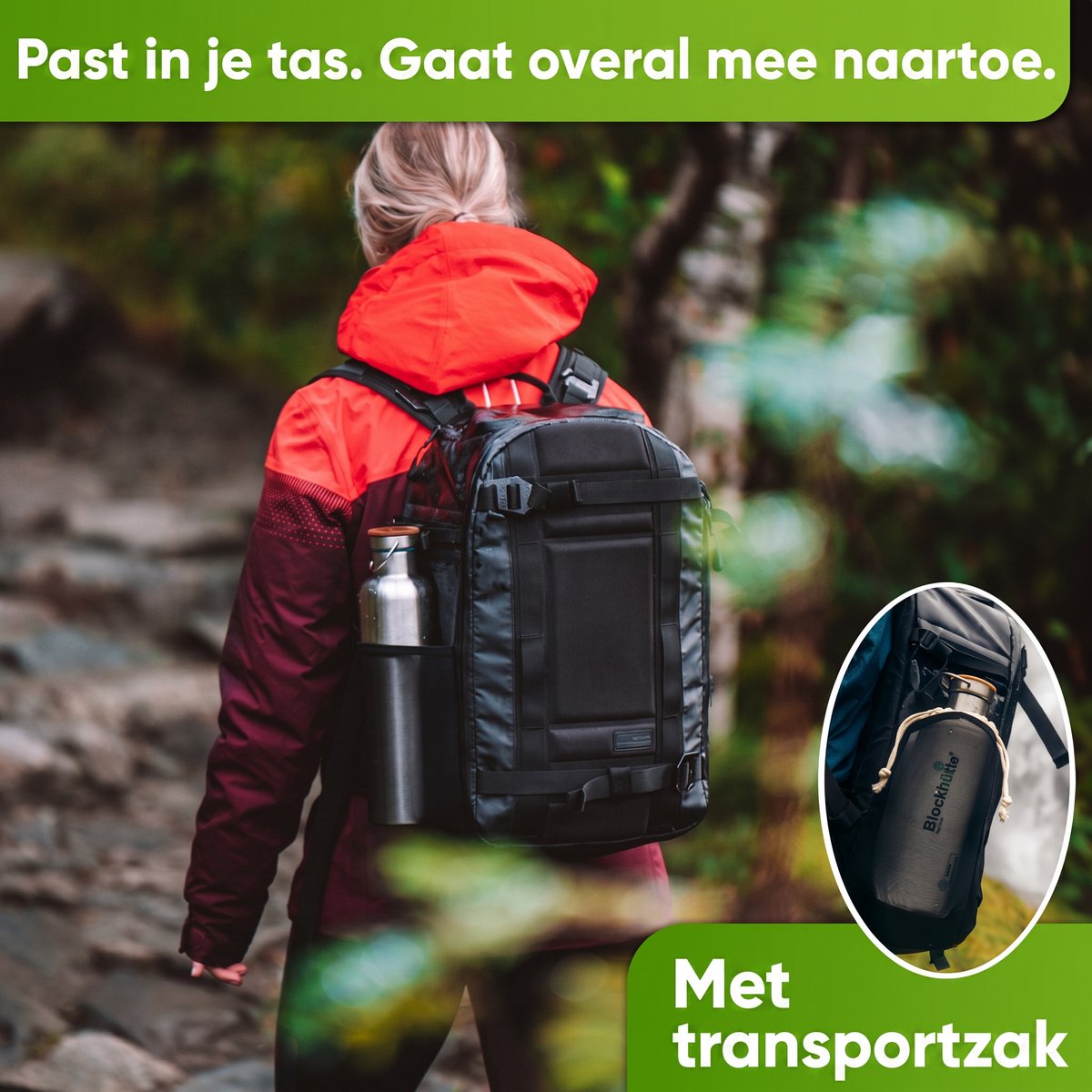 Blockhütte Thermosfles 1 Liter - Grote RVS Waterfles voor Sport & Gym - Gegarandeerd Lekvrij - 25 Uur Koud & 13 Uur Warm - BPA-vrij & Duurzaam thumbnail 5