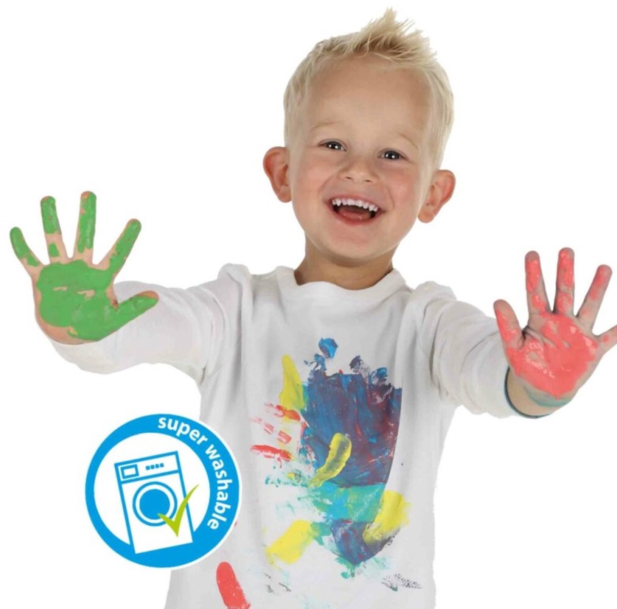 SES Creative - My First – Dinos Stippen met Vingerverf - 10 kleurplaten met dieren en 3 kleuren vingerverf - goed uitwasbaar - Dinosaurus speelgoed – Glutenvrij - 1 tot 4 jaar — afbeelding 7