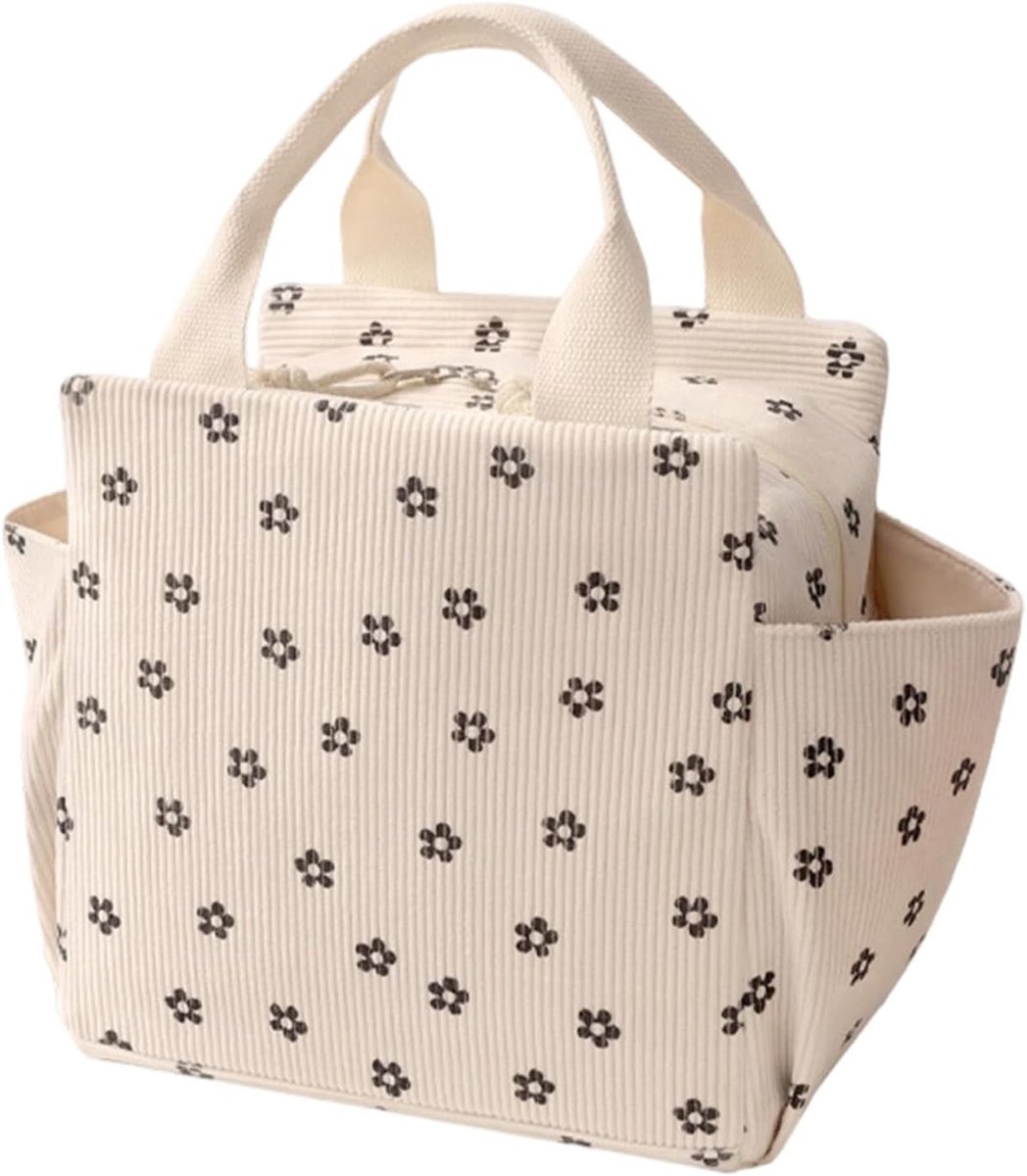 Stijlvolle Geïsoleerde Lunchtas met Flessenhouder voor Werk, School en Picknick, Compacte Koeltas voor Snacks en Maaltijden (12 Liter)