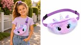 Unicorn Heuptasje Meisje – Paars Pluche Fanny Pack – Verstelbare Riem – Vanaf 5 Jaar – Kinder Heuptas Unicorn Design
