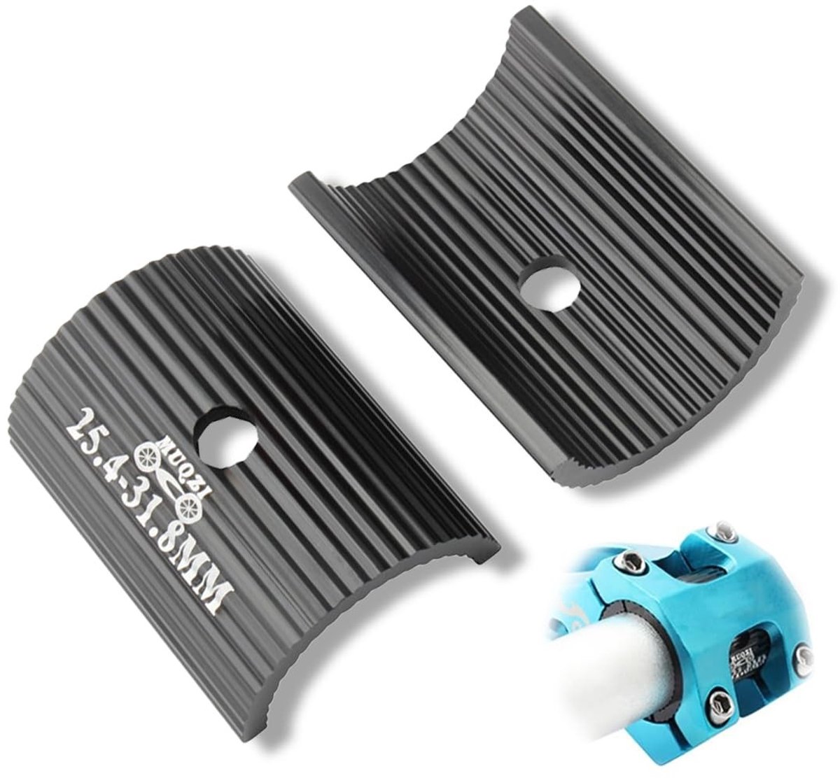 Dailygoods- Fietsstuur Afstandhouders Lichtgewicht - Aluminiumlegering - 2 Stuks - Corrosiebestendig - Schokbestendig - Golfontwerp voor Veiligheid - Stuuradapter