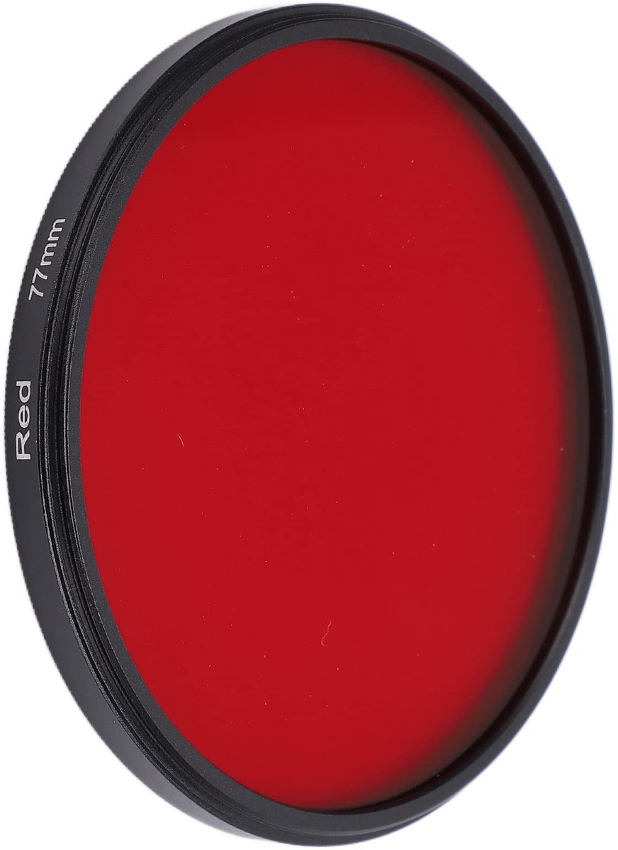 Dailygoods- Cameralensfilter Rood - High Definition - Kleurenlensfilter - 77 mm - Multilayer Nanometer Coating - Aluminiumlegering Frame - Lensfilter